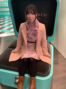 「TOCCA BEAUTY（トッカビューティー）のアイテム」を使った、菅野奈織美さん（レディース・156cm）の春コーディネート