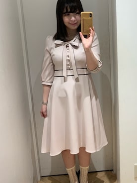 「アプワイザー・リッシェ(Apuweiser-riche)」｜菅野奈織美さん（レディース・156cm）の春コーディネート
