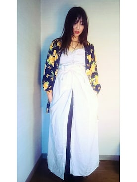 「アイテム（キャミソール、ベージュ系）」を使った、Sayuri 一縷のさん（レディース・158cm）の春コーディネート