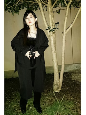 「黒髪」｜「アイテム（その他アウター）」を使った、Sayuri 一縷のさん（レディース・158cm）の秋コーディネート