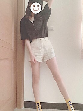 「5（ファイブ）のアイテム（パンツ）」を使った、キミ❤︎さん（レディース・165cm）の夏コーディネート