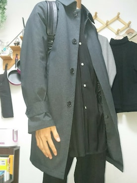 「anello（アネロ）のanello/アネロ/Premium Clasp BackPack 《AT-B1512》（バックパック/リュック、ブラック系）」を使った、@山猫さん（メンズ・169cm）の冬コーディネート