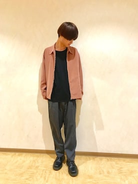 「モダール」｜tk.TAKEO KIKUCHI溝口丸井さん（メンズ・175cm）の秋コーディネート