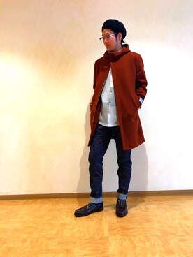 「tk.TAKEO KIKUCHI（ティーケータケオキクチ）のアイテム（その他アウター）」を使った、tk.TAKEO KIKUCHI溝口丸井さん（メンズ・175cm）の秋コーディネート