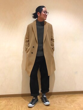「tk.TAKEO KIKUCHI（ティーケータケオキクチ）のアイテム（その他アウター）」を使った、tk.TAKEO KIKUCHI溝口丸井さん（メンズ・175cm）の冬コーディネート