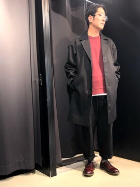「tk.TAKEO KIKUCHI（ティーケータケオキクチ）のアイテム（その他アウター）」を使った、tk.TAKEO KIKUCHI溝口丸井さん（メンズ・175cm）の冬コーディネート