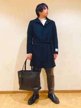 「tk.TAKEO KIKUCHI（ティーケータケオキクチ）のアイテム（その他アウター）」を使った、tk.TAKEO KIKUCHI溝口丸井さん（メンズ・175cm）の冬コーディネート
