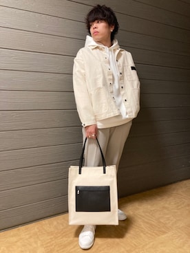 「tk.TAKEO KIKUCHI（ティーケータケオキクチ）のアイテム（ブルゾン）」を使った、tk.TAKEO KIKUCHI溝口丸井さん（メンズ・175cm）の冬コーディネート