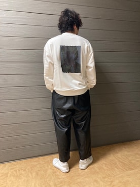 「tk.TAKEO KIKUCHI（ティーケータケオキクチ）のアイテム（スウェット）」を使った、tk.TAKEO KIKUCHI溝口丸井さん（メンズ・175cm）の春コーディネート