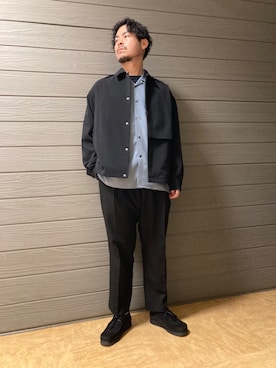 「tk.TAKEO KIKUCHI（ティーケータケオキクチ）のアイテム（ブルゾン）」を使った、tk.TAKEO KIKUCHI溝口丸井さん（メンズ・175cm）の春コーディネート
