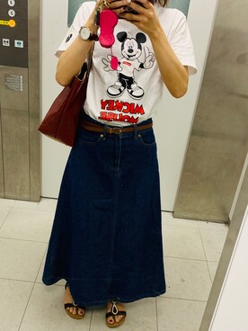 「PINKY&DIANNE（ピンキーアンドダイアン）のアイテム（トートバッグ）」を使った、夏希さん（レディース・153cm）の春コーディネート