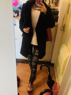 夏希さん（レディース・153cm）の冬コーディネート