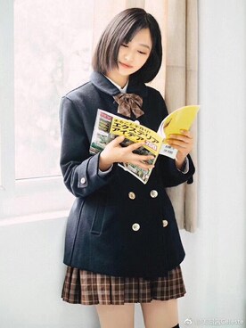 「JK」｜「アイテム（その他アウター）」を使った、夏霁的秘密花园さん（レディース・167cm）の春コーディネート