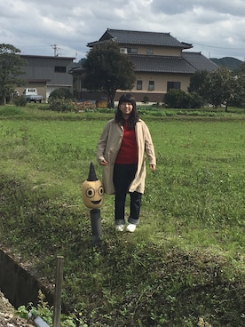 「アイテム（ステンカラーコート）」を使った、さやちゃんさん（レディース・148cm・10代）の冬コーディネート