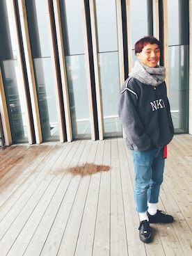 「アイテム（ジャージ）」を使った、こも✳︎いつさん（メンズ・171cm・10代）の冬コーディネート