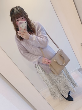 「春先取りコーデ」｜「アイテム（ワンピース/ドレス）」を使った、あずさんさん（レディース・156cm）の冬コーディネート
