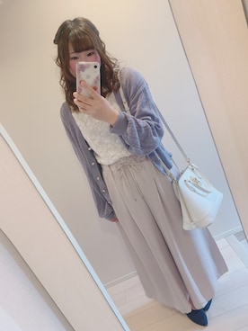 「Honeys（ハニーズ）のアイテム（その他トップス）」を使った、あずさんさん（レディース・156cm）の春コーディネート
