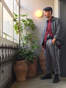 「Edwina Horl（エドウィナホール）のアイテム（ブルゾン）」を使った、野田崇太郎 GARDEN渋谷さん（メンズ・183cm）の夏コーディネート