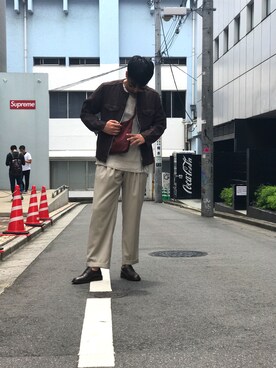 野田崇太郎 GARDEN渋谷さんの「CLAMP/クランプ/別注サコッシュ/ショルダーバッグ」を使ったコーディネート