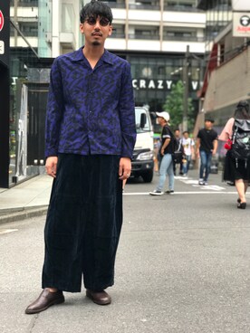 「Hender Scheme（エンダースキーマ）のアイテム（シューズ）」を使った、野田崇太郎 GARDEN渋谷さん（メンズ・183cm）の夏コーディネート