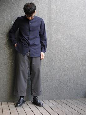 「Hender Scheme（エンダースキーマ）のアイテム（シューズ）」を使った、野田崇太郎 GARDEN渋谷さん（メンズ・183cm）の秋コーディネート
