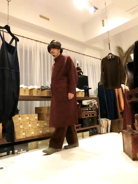 「Edwina Horl（エドウィナホール）のアイテム（ステンカラーコート）」を使った、野田崇太郎 GARDEN渋谷さん（メンズ・183cm）の秋コーディネート