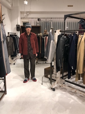 「Hender Scheme（エンダースキーマ）のアイテム（シューズ）」を使った、野田崇太郎 GARDEN渋谷さん（メンズ・183cm）の冬コーディネート