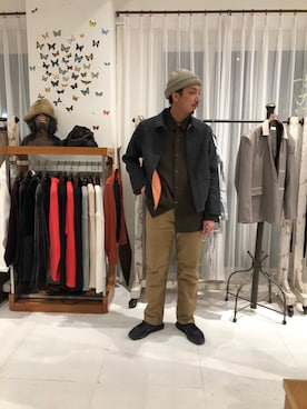 「GARDEN TOKYO（ガーデントウキョウ）のアイテム（ブルゾン）」を使った、野田崇太郎 GARDEN渋谷さん（メンズ・183cm）の冬コーディネート