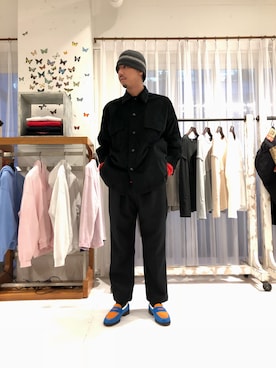「Hender Scheme（エンダースキーマ）のアイテム（シューズ）」を使った、野田崇太郎 GARDEN渋谷さん（メンズ・183cm）の冬コーディネート