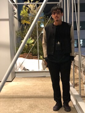 「ITTI（イッチ）のアイテム（アクセサリー）」を使った、野田崇太郎 GARDEN渋谷さん（メンズ・183cm）の冬コーディネート