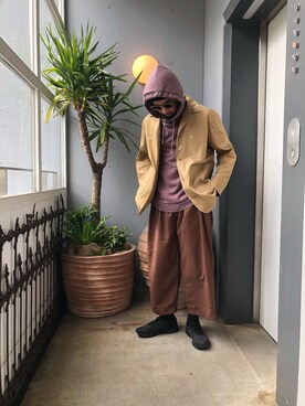 「SASQUATCHfabrix.（サスクワァッチファブリックス）のアイテム」を使った、野田崇太郎 GARDEN渋谷さん（メンズ・183cm）の春コーディネート