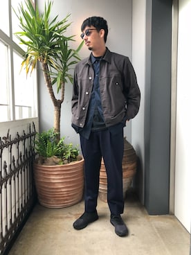 「URU（ウル）のアイテム」を使った、野田崇太郎 GARDEN渋谷さん（メンズ・183cm）の春コーディネート