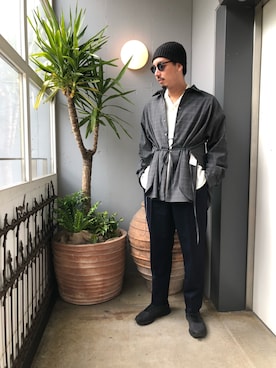 「bukht（ブフト）のアイテム」を使った、野田崇太郎 GARDEN渋谷さん（メンズ・183cm）の春コーディネート