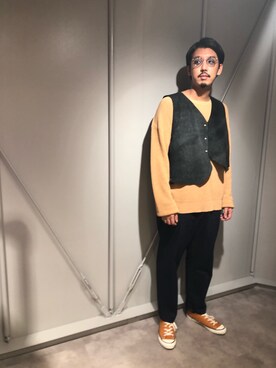 「VERYNERD（ベリーナード）のアイテム」を使った、野田崇太郎 GARDEN渋谷さん（メンズ・183cm）の春コーディネート