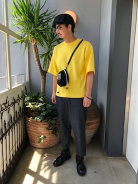 「Hender Scheme（エンダースキーマ）のアイテム（シューズ）」を使った、野田崇太郎 GARDEN渋谷さん（メンズ・183cm）の夏コーディネート