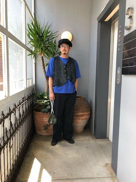 「bukht（ブフト）のアイテム」を使った、野田崇太郎 GARDEN渋谷さん（メンズ・183cm）の夏コーディネート