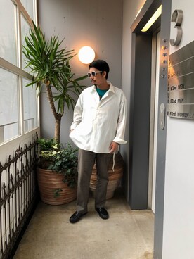 「VERYNERD（ベリーナード）のアイテム」を使った、野田崇太郎 GARDEN渋谷さん（メンズ・183cm）の夏コーディネート
