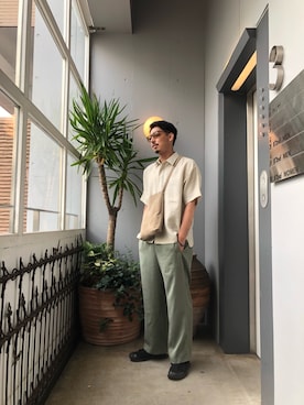 「bukht（ブフト）のアイテム」を使った、野田崇太郎 GARDEN渋谷さん（メンズ・183cm）の夏コーディネート