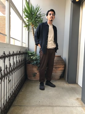 「bukht（ブフト）のアイテム」を使った、野田崇太郎 GARDEN渋谷さん（メンズ・183cm）の夏コーディネート