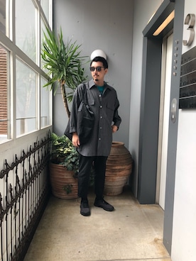 「ROBES&CONFECTIONS（ローブスコンフェクションズ）のアイテム」を使った、野田崇太郎 GARDEN渋谷さん（メンズ・183cm）の夏コーディネート