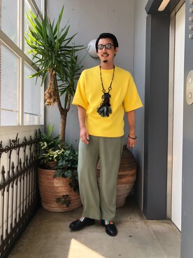 「bukht」｜「アイテム（アクセサリー）」を使った、野田崇太郎 GARDEN渋谷さん（メンズ・183cm）の夏コーディネート