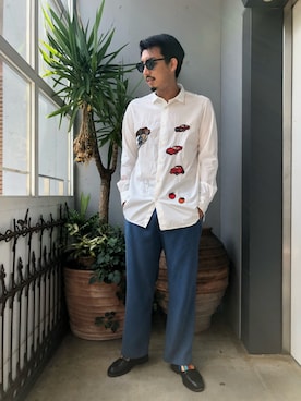 「bukht（ブフト）のアイテム」を使った、野田崇太郎 GARDEN渋谷さん（メンズ・183cm）の夏コーディネート