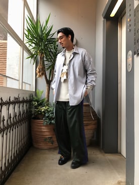 「bukht（ブフト）のアイテム」を使った、野田崇太郎 GARDEN渋谷さん（メンズ・183cm）の秋コーディネート