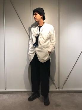 「Sans limite（サンリミット）のアイテム」を使った、野田崇太郎 GARDEN渋谷さん（メンズ・183cm）の秋コーディネート