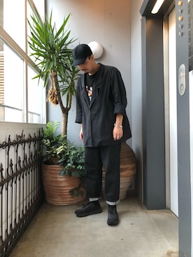 「WhoWhat（フーワット）のアイテム（ジャケット/アウター）」を使った、野田崇太郎 GARDEN渋谷さん（メンズ・183cm）の秋コーディネート