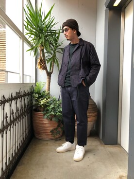 「YANTOR（ヤントル）のアイテム（ジャケット/アウター）」を使った、野田崇太郎 GARDEN渋谷さん（メンズ・183cm）の秋コーディネート