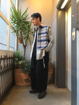 「URU（ウル）のアイテム」を使った、野田崇太郎 GARDEN渋谷さん（メンズ・183cm）の秋コーディネート