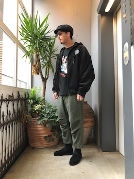 「blohm」｜「アイテム（ブルゾン）」を使った、野田崇太郎 GARDEN渋谷さん（メンズ・183cm）の秋コーディネート