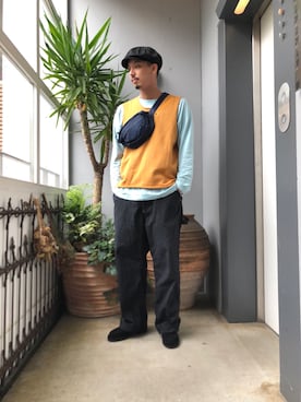 「BLOHM（ブローム）のアイテム」を使った、野田崇太郎 GARDEN渋谷さん（メンズ・183cm）の秋コーディネート