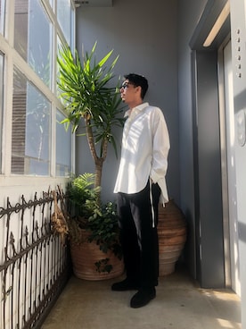 「WhoWhat（フーワット）のアイテム（パンツ）」を使った、野田崇太郎 GARDEN渋谷さん（メンズ・183cm）の秋コーディネート